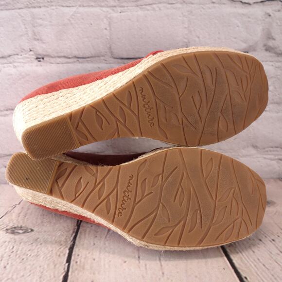 Nurture Women's Size 8M Peep Toe Espadrille Wedge Heel Shoe #371 - Picture 8 of 11